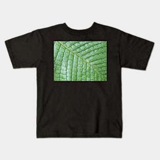 Green Leaf Texture Kids T-Shirt